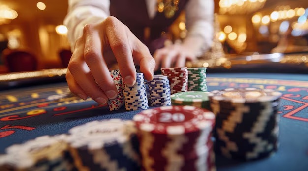 Andar Bahar card table on manistoto with dealer visible